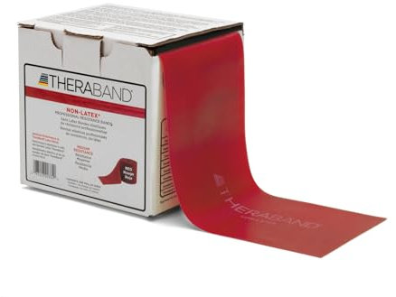 Theraband Latex Free Resistance Exercise Band, Red - Medium, 25 yds by TheraBand