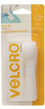 VELCRO Brand - Näh-Verschlüsse – 1,9 cm breites Band – 76,2 cm – weiß.