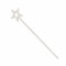 Star Wand. White Glitter