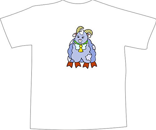 T-Shirt - Herren - weiß - XXL - wunderschöner Ziegenbock mit Glocke am Hal - Bedruckt - lustig witzige Motive - Fasching Party Fun Sport