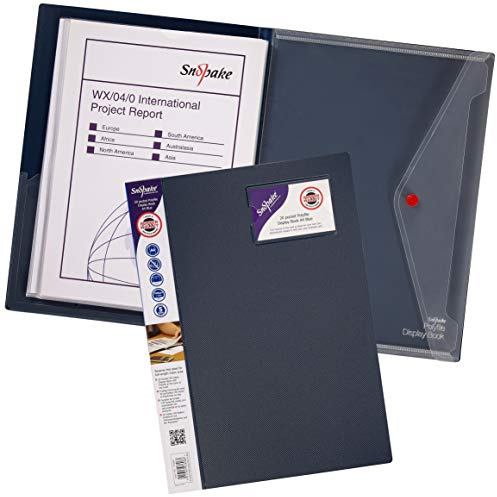 Snopake A4 Polyfile Display Book 20 Pockets – Blue [Pack of 5] Ref: 12367