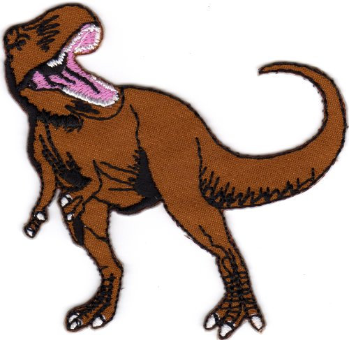 Dinosaurier Tyrannosaurus T Rex Aufnäher Bügelbild Aufbügler Iron on Patches Applikation