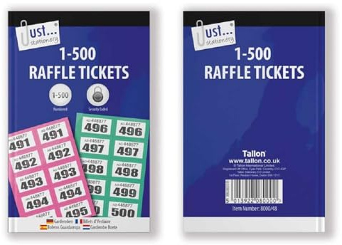 1-500 Garderobe Draw Verlosung Tombola Nummerierte Tickets Fetes Schule Büro