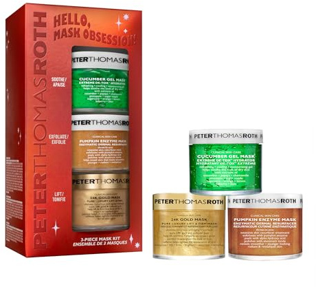 Peter Thomas Roth - Hallo! Mask obesession: Kürbis, Gurke, Gold - 3-teiliges Skin Soothing & Exfoliating Face Mask Kit