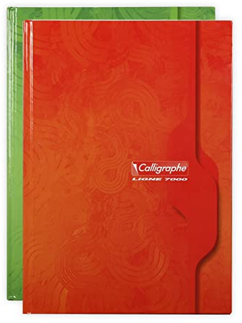 Calligraphe 7272C - Kladde / Notizbuch geleimt Calligraphe mit Hardcover, DIN A4 21x29,7 cm, 96 Blatt, französische Lineatur, 70g, farbig sortiert, 1 Stück