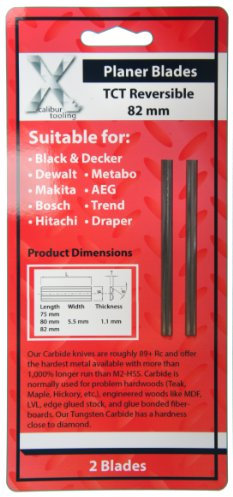 Qty 2 - TCT Power Planer Premium Blades - 82mm X 5.5mm X 1.1mm