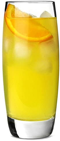 Endessa Hiball Tumblers 14.5oz / 410ml - Set of 12 | 41cl Glasses, Highball Glasses | Thick, heavy base provides stability to prevent spills, with 41cl capacity ideal for commercial pub and restaurant use.