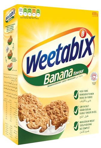 Weetabix Banana Wholegrain Breakfast Cereal, Pack of 24 Biscuits
