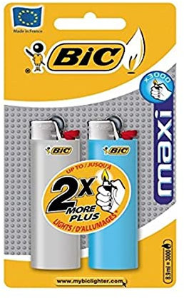 Bic Maxi-Reibradfeuerzeuge, 2er Pack