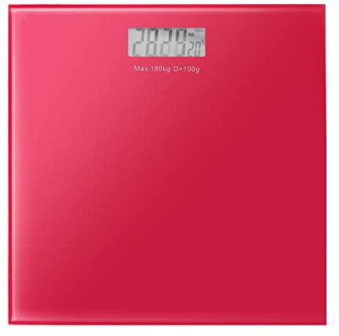 Jazooli Digital Bathroom Scales - Digital Scales Weight Machine for People with Accurate Sensors, Electronic Bath Weighing Scales for Body Weight, Step-On with LED Display - Pink