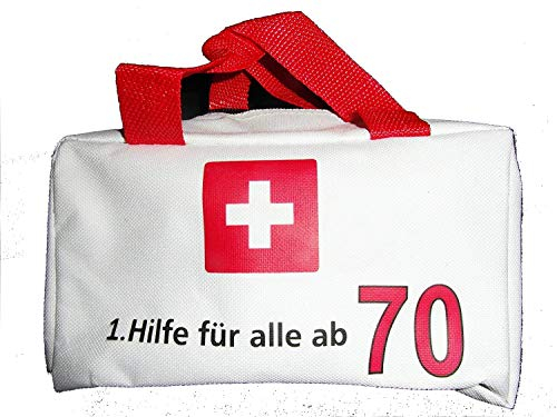 TASCHE 1. HILFE FÜR ALLE AB 70 GESCHENKARTIKEL 70. GEBURTSTAG DEKO ZUM BEFÜLLEN