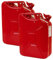 2er Set 20 Liter Benzinkanister Metall GGVS mit Sicherungsstift rot Blechkanister