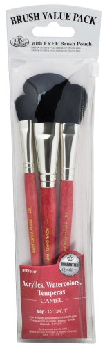 Royal & Langnickel RSET-9147 Set de pinceaux estompeurs poil de chameau 3 pièces