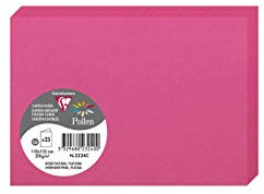 Clairefontaine 2324C Packung mit 25 Doppelkarten Pollen, 210g, in Format C6, 110 x 155mm, fuchsia