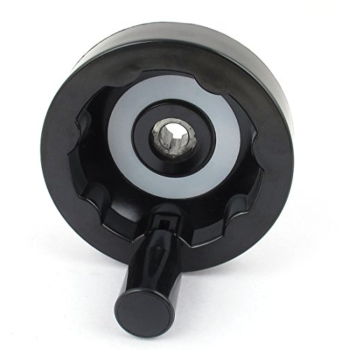 sourcing map Maschine Fräsen Drehmaschine 12mm x 100mm innen Ripple Handrad Handrad W faltbar drehbaren Griff