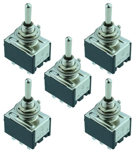 5 x On/On 3PDT Mini Toggle Switch Miniature