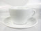 Italienische Cappuccinotasse | »Torino« | groß | Füllmenge (bis zur Oberkante): 200 ml | weiß | handgemacht | 6 Tassen & 6 Untertassen | Made in Italy
