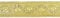 10m Brokat Borte Webband 35mm breit Farbe: Lurex-Gold von 1A-Kurzwaren 35094-go