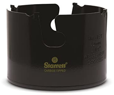 Starrett Tungsten Carbide Tipped Holesaw - MPH0312 Multi Purpose Cut TCT Hole Saw Cutter - For Wood MDF Plastics Ceramic Wall Tiles - 89mm