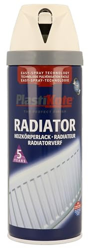 Plasti-kote 26102 400ml Radiator Satin Spray Paint - White