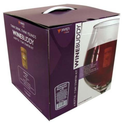 NEW WINE MAKING STARTER KIT CABERNET SAUVIGNON RED WINE 6 BOTTLES WINEBUDDY GIFT PRESENT