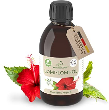 MASSAGE-EXPERT Lomi-Lomi-Massageöl für die traditionelle Lomi-Lomi-Nui Massage, duftneutrale Ölmischung für hohe Gleiteigenschaften und natürliche Hautpflege [250 ml Flasche mit Spritzeinsatz]
