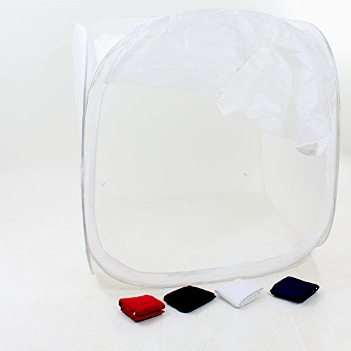 DynaSun PRO PB1 XXL 120x120x120cm Faltbares Lichtwürfel Lichtzelt Cubelight Fotobox Fotostudio Fotozelt mit 4 Hintergrund