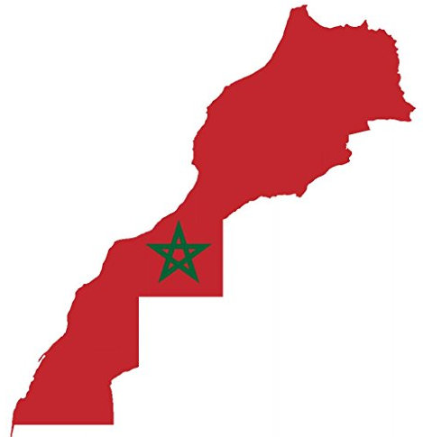 autocollant pour voiture  MAROC  Car Sticker Morocco (env. 11x10 cm)