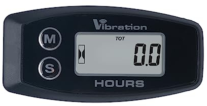 Runleader RL-HM015B Kabelloser Stundenzähler mit eigener Stromversorgung, vibrationsaktiviert, Enthält Stundenzähler, 2 Service-Timer, 2 rücksetzbare Job-Timer, Sperrfunktion, Abschaltfunktion und wasserdichtes Design