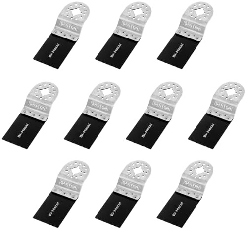 Saxton SH35BM 35mm Bi-Metal Blades Compatible with Fein Multimaster Bosch Oscillating Multitool (10 Pack)