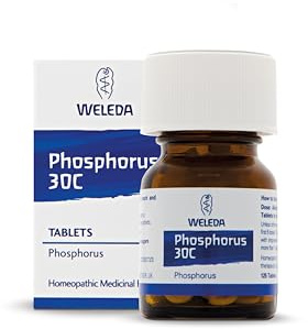 Weleda Phosphorus 30C - Pack of 125 Tablets | Phosphorus 30C homeopathic medicinal product, Lactose and sucrose tablets, Suitable for vegetarians