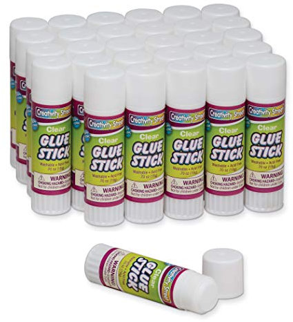 Creativity Street Large Glue Sticks, 30-Pack, White, 70-Ounce