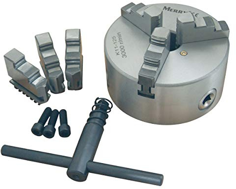 Selbstzentrierendes Drehfutter 3-Backen-Spannfutter, 125mm Professionelles Präzision Metalldrehmaschine CNC-Bohrwerkzeug Zubehör für die Holzbearbeitung von Drehmaschinen 105212