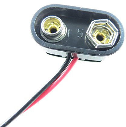 9V Block Batteries Mount Clip T-Shape with Cable