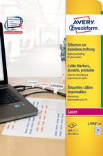 Avery Zweckform© Etiketten zur Kabelbeschriftung - fr Laser- und Farblaser-Drucker, 60x40mm, 480 Stck/20