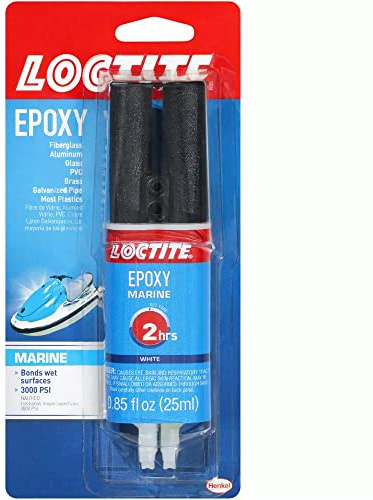 Loctite Marine Epoxy, White, 0.85 fl. oz. Syringe