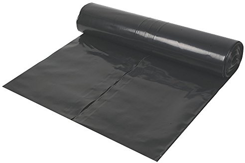 100m2 Heavy Duty Black Polythene Sheet - Damp Proof Membrane - DPM 300 Mu - 1200 Gauge - 4 Metre x 25 Metre
