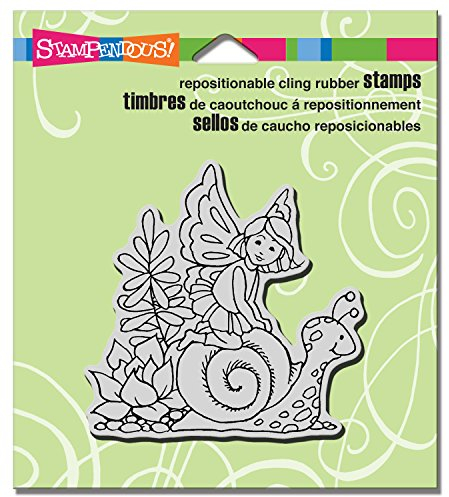 Stampendous Stempel 3,5 x 4-Zoll-Garten Schnecke, Acryl, Mehrfarbig