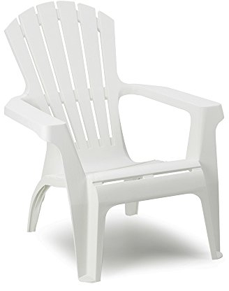 Monobloc stapelbarer Outdoor-Sessel, Made in Italy, 75 x 86 x 86 cm, weiße Farbe