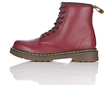 Dr. Martens DELANEY, Stivali Unisex Bambino, Rosso (Cherry Red), 30