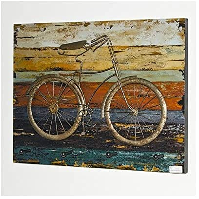 HAKU Möbel Wandgarderobe Motiv, Vintage, MDF, Metall - Maße: B 53 cm x H 40 cm x T 7 cm, Style: Industrial