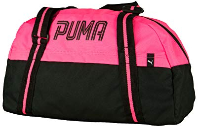 PUMA Fundamentals Sports Bag Female Sporttasche, Black-Knockout pink, 52 x 21 x 3 cm
