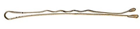 Comair 3150135 Haarklemmen Karte Pretty Fashion gewellt, 24 stück, 48 mm, gold