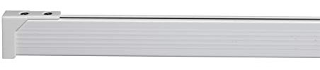 Croydex Bendy Shower Rail, 2500mm, White Aluminium | Supplied with 610mm Ceiling Support Rod | Simply Bend to the Shape You Need | Also Cut to Size