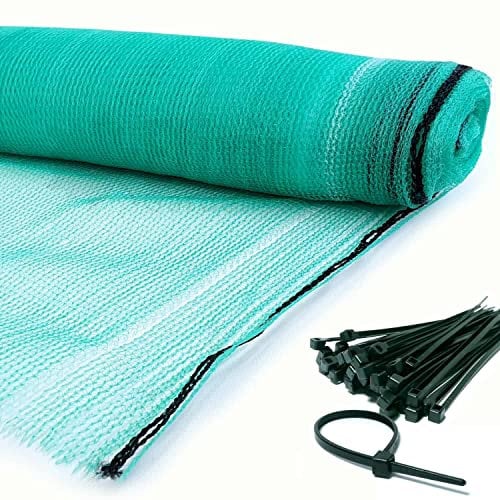 Elixir Gardens 1m x 50m Heavy Dut Wind-Break 40% UV Shade Netting | Outdoor Garden Privacy Screen & Scaffold Debris Cover with Woven Eyelets