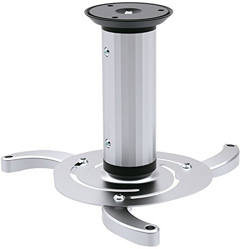 Maclean MC-515 S Deckenhalterung Deckenhalter Beamer Wand Videoprojektor (Belastbarkeit 10kg, Deckenabstand: 170mm) Silber