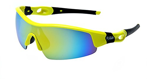 RAVS SPORTBRILLE - RADBRILLE -Triathlon - Volleyball - Extrem Ski Sonnenbrille Super Flash Verspiegelt
