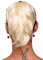 WIG ME UP - Haarteil Zopf Extension Blond Platinblond kurz wilder Look Befestigung mit Butterfly-Klammer 20 cm T6545-613