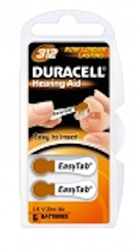 Lot de 12 piles auditives Duracell AS312 – ZL312 – br312 – A312 – A312 – AC312 – ZL3 – ds312 – A312 – PR312 ZA312–312 AE – HA312 – PR41 – au312 Marron 2 x 6 blister