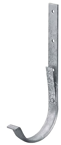 INEFA Rinneneisen, Rinnenhalter, halbrund NW125 / 125mm Silber Dachrinnenzubehör, Dachrinnenhalter aus verzinktem Stahl, einfache Steckmontage